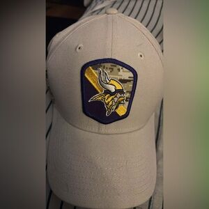 NFL Beige Hat with Purple and Yellow Logo